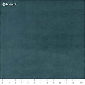 Divano in velluto blu turchese, 158 cm Harmony - Kooko Home