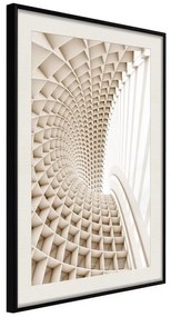 Poster  Curved Library  Cornice Quadri Cornice nera con pass-partout, Larghezza x Altezza Home decor 20x30