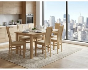 Sedia da pranzo ZOE rovere/crema