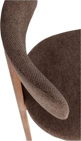 Sedie da pranzo in set marroni in imbottito 2 pz Nadia – MOME