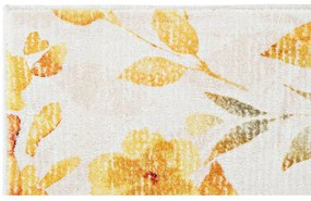 Tappeto DKD Home Decor Giallo Bianco Poliestere Cotone Fiori (120 x 180 x 0.5 cm)
