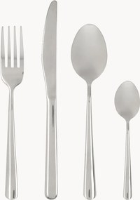 Set di 24 posate spazzolate Element, 6 persone
