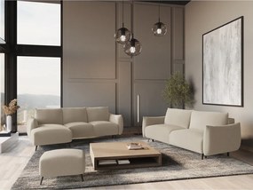 Divano angolare beige (con penisola a sinistra) Malie – Makamii