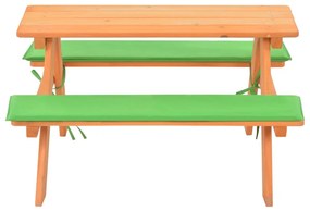 Tavolo e panche da picnic 89x79x50 cm legno massello di abete