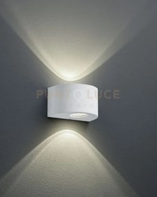 Rosario applique led 4w 400lm, 3000k da esterno mezza luna bianca c...