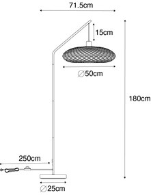 Lampada da terra orientale in bambù - Ostrava