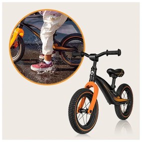 Lionelo - Bici a spinta BART AIR nero/arancione