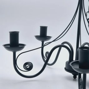 Lampadario a sospensione con catena DONATO 5xE14/40W/230V nero