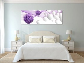 Quadro su tela – Fiori con sfondo astratto