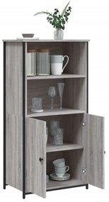 Credenza grigio sonoma 62x36x121,5 cm in legno multistrato