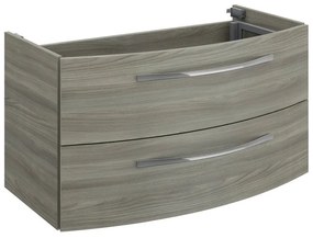 Mobile da bagno sotto lavabo PELIPAL grigio L 90 x H 49 x P 48 cm 2 cassetti, lavabo non incluso