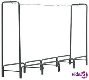 vidaXL Rastrelliera per Legna da Ardere Antracite 240x35x120cm Acciaio