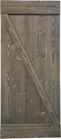 Anta per porta scorrevole Horse in legno massello wengé, L 86 x H 215 cm spessore 56 mm, apertura reversibile