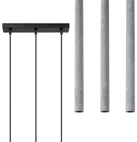 Sollux SL.1272 - Lampadario a sospensione con filo PASTELO 3xG9/8W/230V calcestruzzo