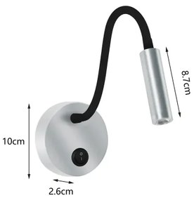 Brilagi - LED Lampada flessibile da muro MAYA LED/3W/230V 4000K argento