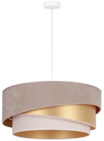 Duolla - Lampadario a sospensione con filo KOBO 1xE27/15W/230V diametro 45 cm beige/oro/color crema