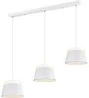 Lampada Sospensione Interno 3 Coni Luci Doppio Diffusore Bianco Baroness GD Trio