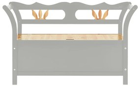 Panca grigia 107x45x75,5 cm legno massello di abete