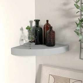 Scaffale Angolare A Parete Grigio 25x25x3,8 Cm İn Mdf /
