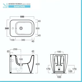 Sanitari filomuro rimless Simas Henges con sedile soft close incluso
