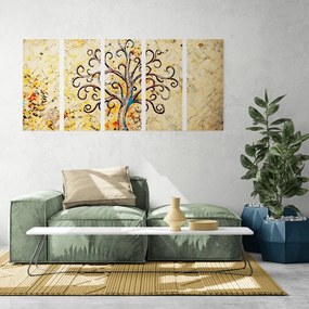Quadri 5 pezzi – Simbolo dell'albero della vita