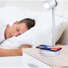 Grundig - Lampada da scrivania a LED con ricarica wireless e altoparlante 3 in 1 LED/15 W/5 V