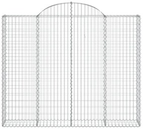 Cesto Gabbione ad Arco 200x30x160/180 cm Ferro Zincato