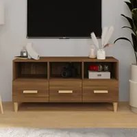 Mobile TV Rovere Marrone 102x36x50 cm in Legno Multistrato cod 8986