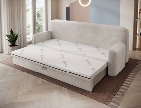 Divano beige allungabile/con contenitore e rivestimento in velluto a coste 236 cm Elioss – ELTAP