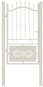 Cancello manuale a battente Lavaredo in acciaio, apertura a sinistra, L 104.5, H 180-195 cm, di colore bianco