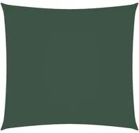 Parasole in Tessuto Oxford Quadrato 3,6x3,6 m Verde Scuro 135468