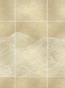 Coordonne Carta da parati panoramica Waves Metallics - Extra Gold