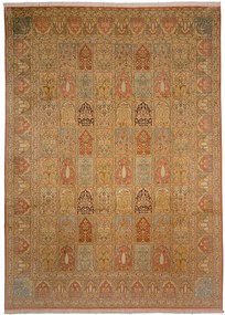 Tappeto 380x280 Beige (Indian) Annodato A Mano