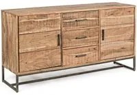 Credenza 2 Ante 3 Cassetti 145x40x77h cm Elmer S