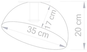 SIGMA Plafoniera Sfera, Ø 35 cm, bianco/oro