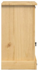 Comodino corona 45x35x64 cm in legno massello di pino