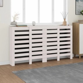 Copertura Termosifone Bianca 210x21x85 Cm Legno Massello Pino /