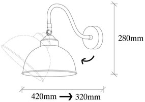 Lampada da parete in metallo nero Opviq luci Fotini - Opviq lights