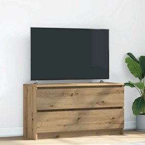 Mobile Tv Rovere Artigianale 100x35x54 Cm İn Legno Multistrato /