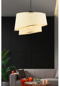 Lampadario a cavo BARETTE 1xE27/60W/230V crema/oro