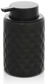 Dispenser sapone nero da appoggio in ceramica Cristal
