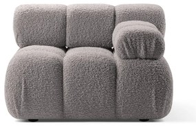 Modulo divano grigio chiaro in tessuto bouclé (angolo destro) Bellis - Micadoni Home