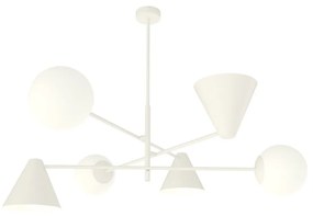 Lampadario a sospensione HERMES 6 White Colore del corpo Bianco