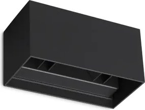 Atom applique da esterno 25 w on-off 2100 lm 3000 k nero ip54 doppi...