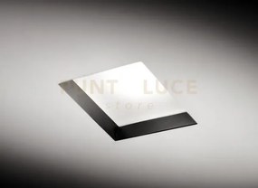 Filiatra faretto ad incasso 1 luce quadrato con vetro bordo nero at...