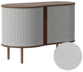 Cassettiera bassa grigio-marrone con ante scorrevoli in rovere 100x67 cm Audacious - UMAGE