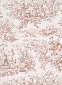 Little Greene Carta da parati Lovers Toile - Blush