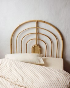 Kave Home - Testiera Sundberg in rattan finitura naturale per letto da 90 cm