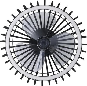 Ventilatore da soffitto ORIKUM pale trasparenti, struttura nero ø 46.3 cm EGLO