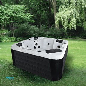 Mini Piscina "Fiji" Da 203x203 Cm Interno Midnight Opal Rivestimento Esterno Grey